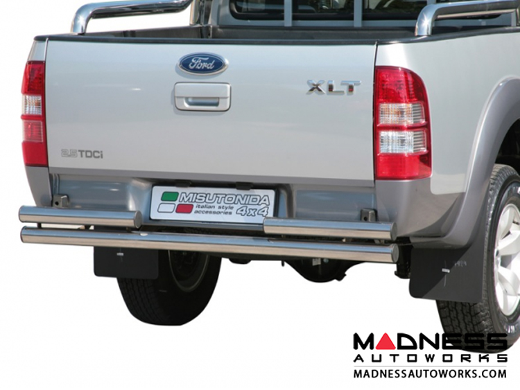 Ford Ranger Rear Bumper Protector - 63mm - Black Powdercoat